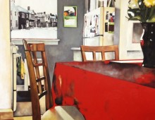 To Build A Home. 6 ft x 4 ft. Acrylic & Transfer on Wood. 2012.