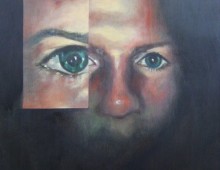 Corry: They Swallow God Without Thinking. 30" x 30". Acrylic on Wood Panel. 2011. SOLD.