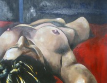 Room Walls Are Different Colours at Night. 38" x 50". Acrylic on Wood Panel. 2009. SOLD
