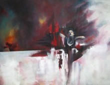 Digestion 2. Acrylic & Oil on Canvas. 6 ft. x 4 ft. 2011.