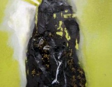 Her Story. 3 ft x 1.5 ft. Acrylic, Transfer & Spray Paint on Canvas. 2009. SOLD