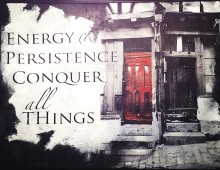 Conquer All Things. Acrylic and Photo Transfer on Canvas. 4 ft. x 5 ft. 2011