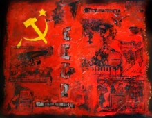 Homage to the Russian Revolution. 30" x 30". Mixed Media on Canvas. 2009. SOLD. SOLD